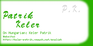 patrik keler business card